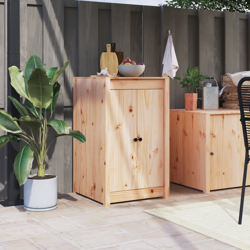 Vidaxl kastdeurtjes voor buitenkeuken 50x9x82 cm massief groenhout