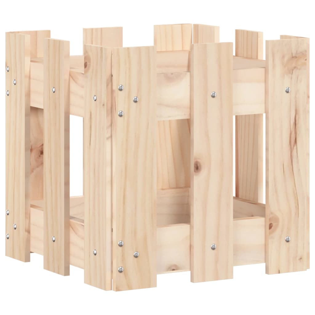 Vidaxl plantenbak met hekontwerp 30x30x30 cm massief groenhout