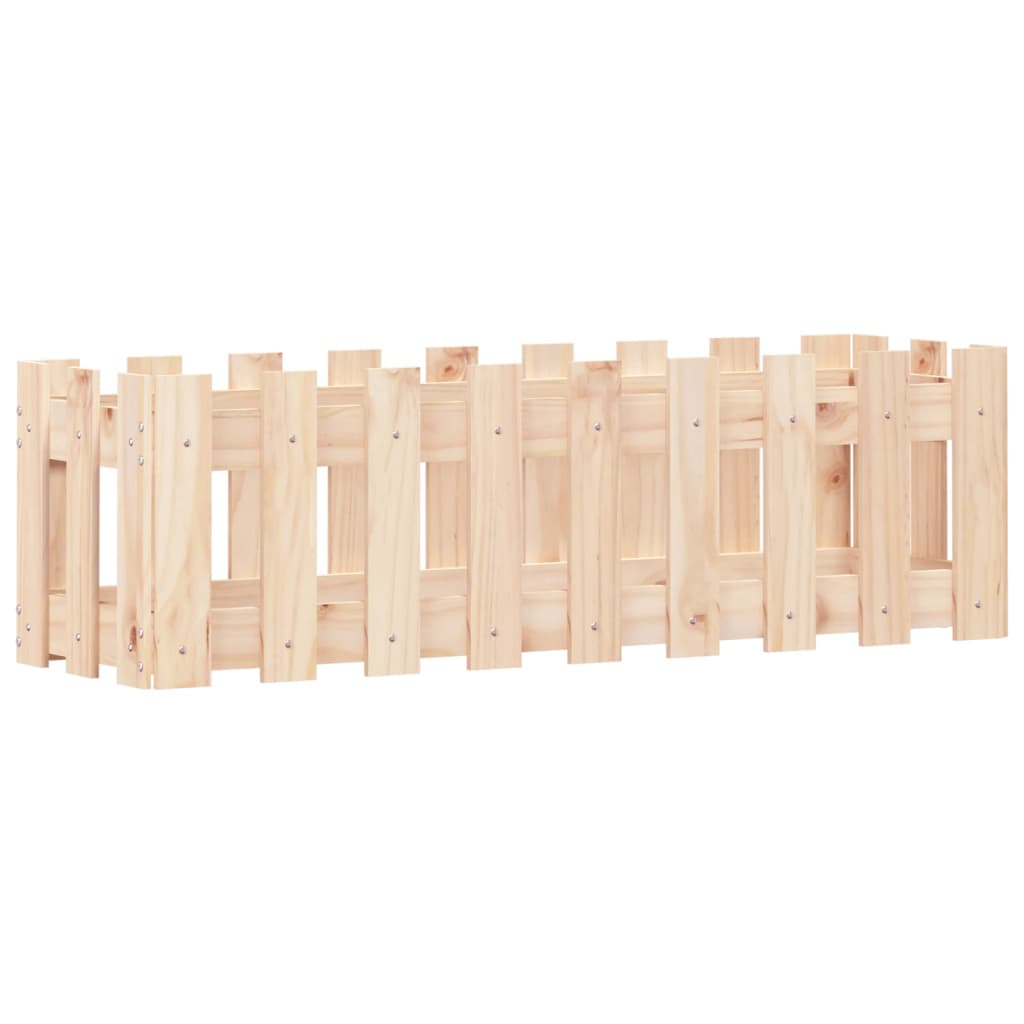 Vidaxl plantenbak verlicht met hekontwerp 100x30x30 cm groenhout