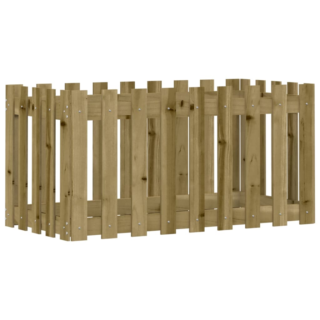 Vidaxl plantenbak verlicht hekontwerp 100x50x50 cm geïmpregneerd hout