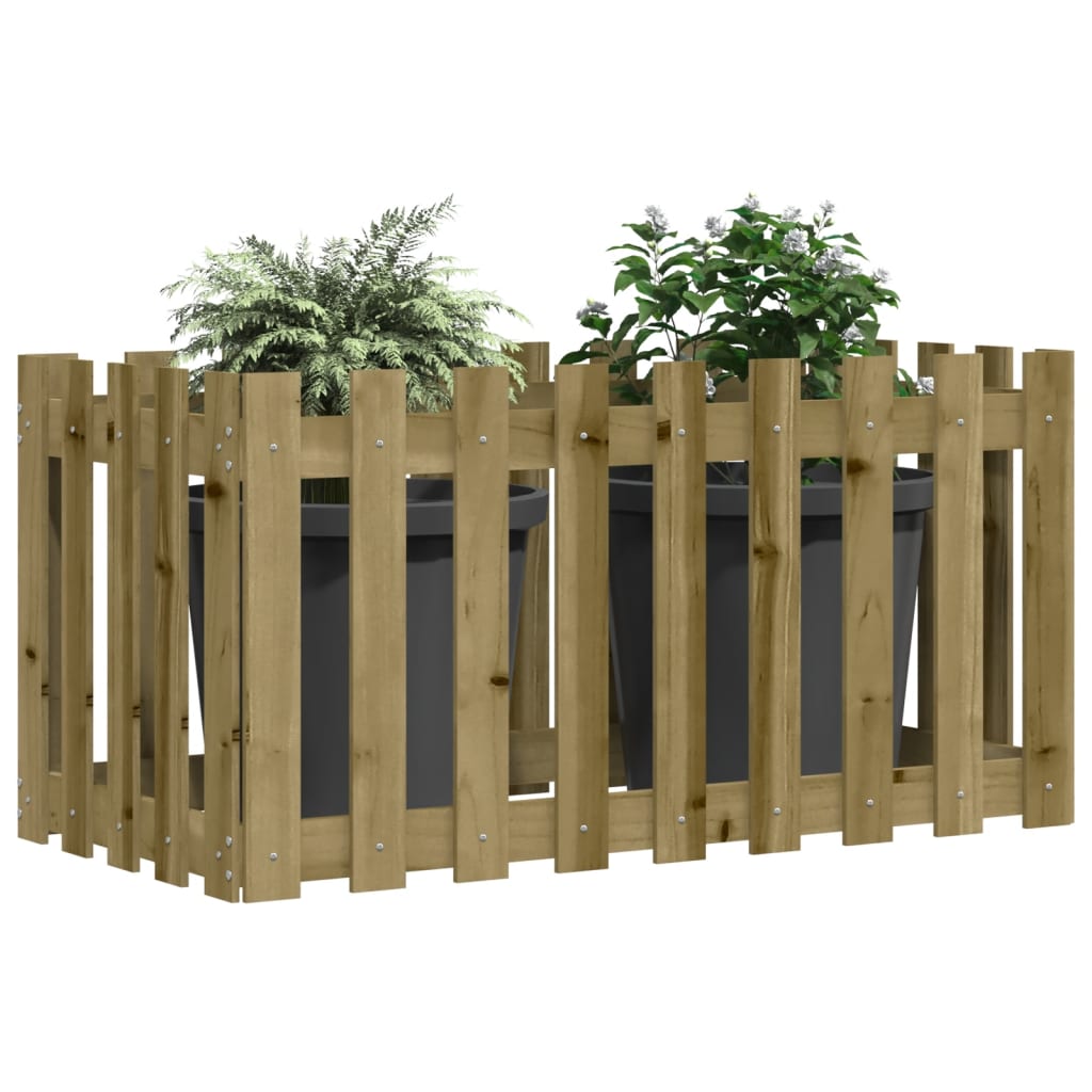 Vidaxl plantenbak verlicht hekontwerp 100x50x50 cm geïmpregneerd hout