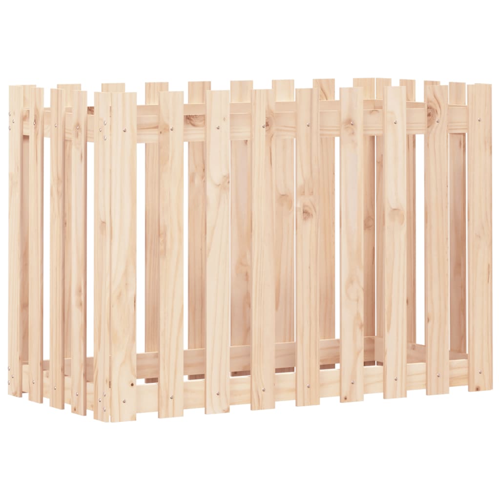 Vidaxl plantenbak verlicht met hekontwerp 100x50x70 cm groenhout