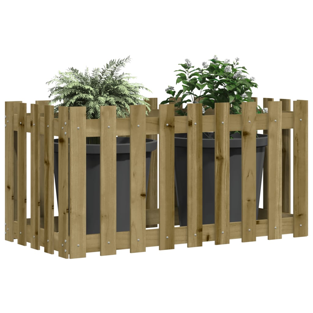 Vidaxl plantenbak verlicht hekontwerp 100x50x70 cm geïmpregneerd hout