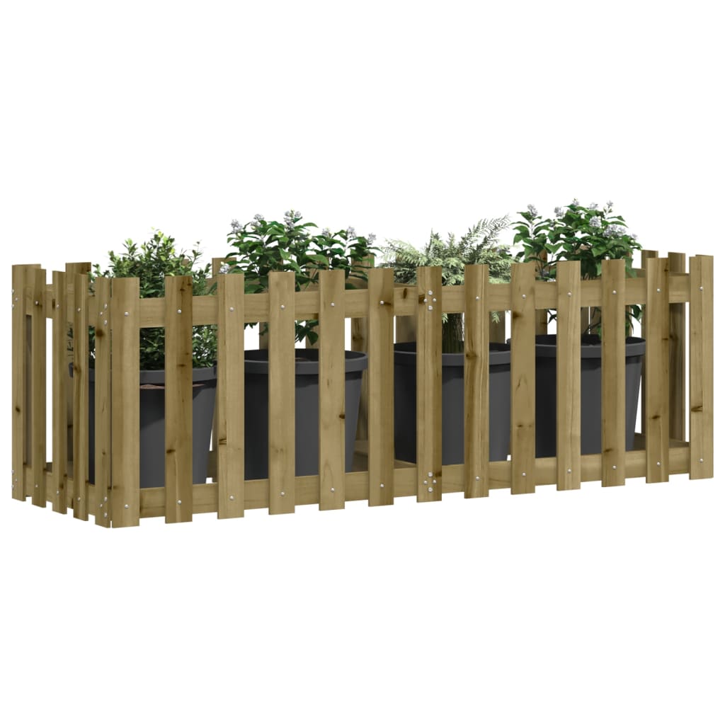 Vidaxl plantenbak verlicht hekontwerp 150x50x50 cm geïmpregneerd hout