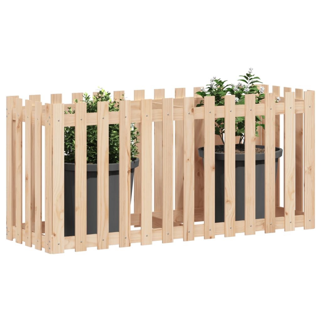 Vidaxl plantenbak verlicht met hekontwerp 150x50x70 cm groenhout