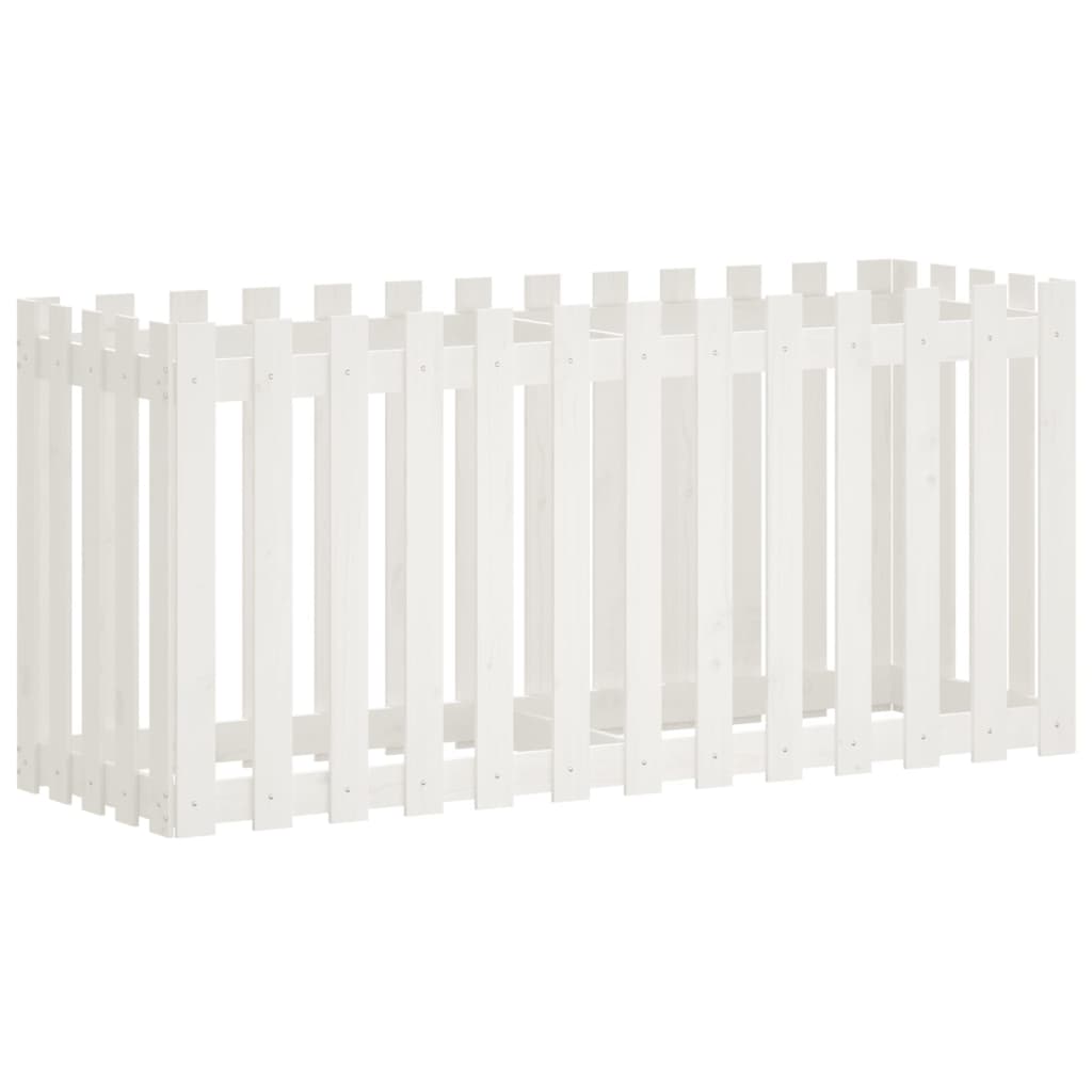 Vidaxl plantenbak riep hekontwerp 150x50x70 cm groenhout wit