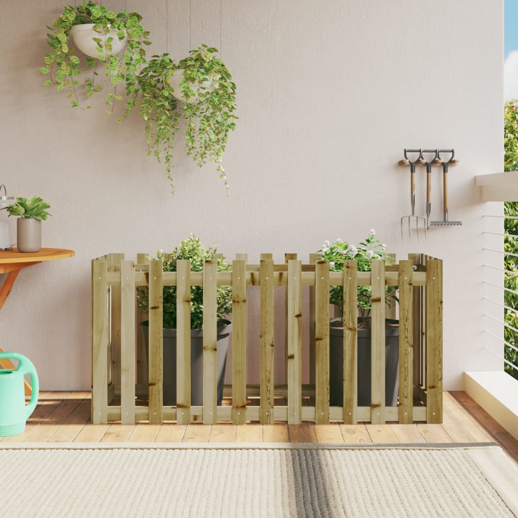 Vidaxl plantenbak verlicht hekontwerp 150x50x70 cm geïmpregneerd hout