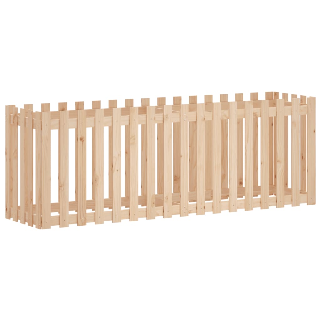 Vidaxl plantenbak verlicht met hekontwerp 200x50x70 cm groenhout