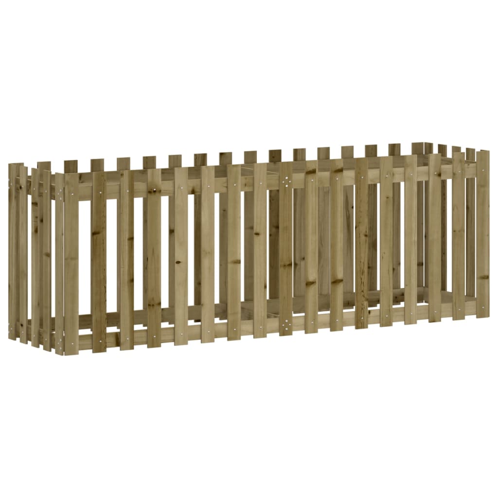 Vidaxl plantenbak verlicht hekontwerp 200x50x70 cm geïmpregneerd hout
