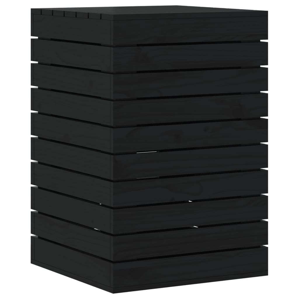 VidaXL Wasmand 44x44x66 cm massief groenenhout zwart
