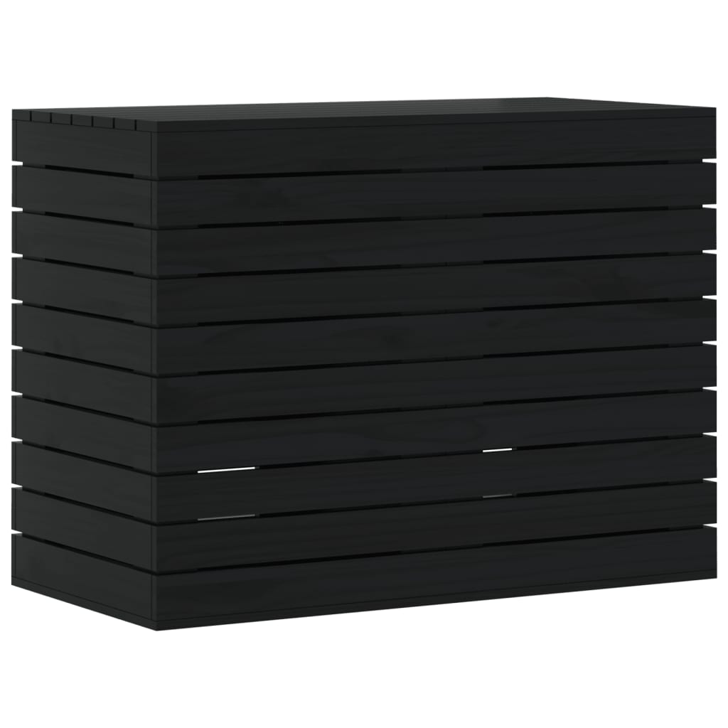 Vidaxl wasmand 88,5x44x66 cm massief groenenhout zwart