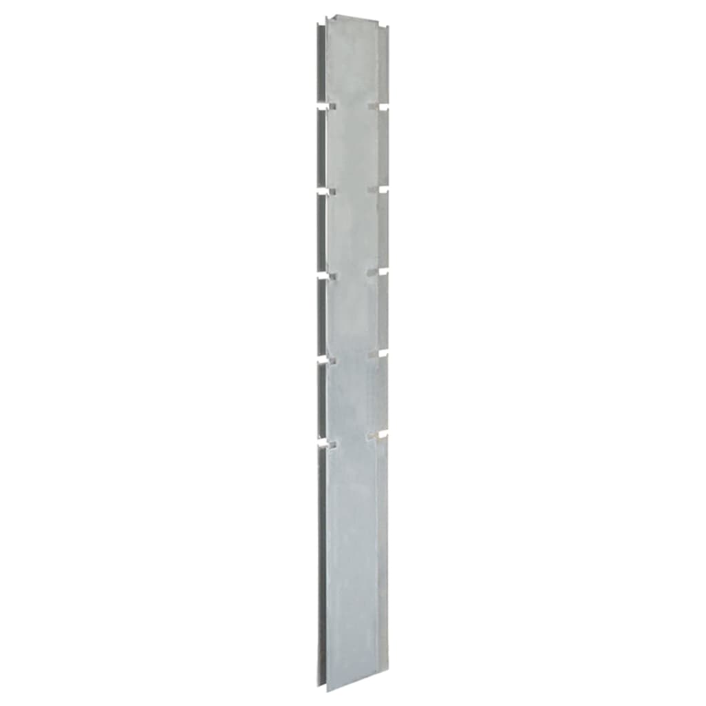 VidaXL Schuttingpalen 10 st 160 cm gegalvaniseerd staal zilverkleurig
