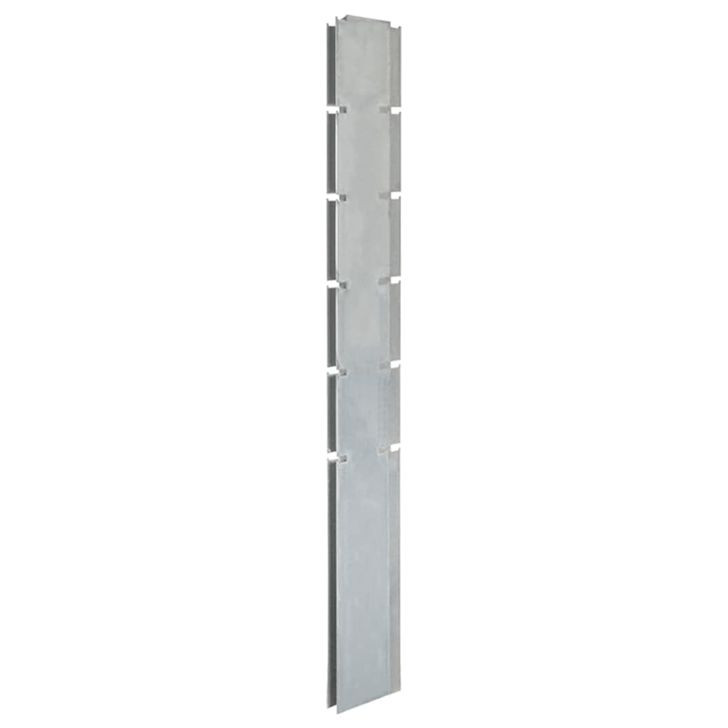 VidaXL Schuttingpalen 20 st 160 cm gegalvaniseerd staal zilverkleurig