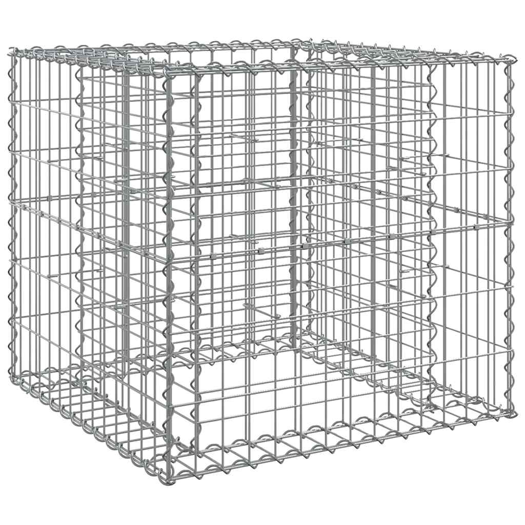Vidaxl schanskorf 70x70x65 cm gegalvaniseerd zilver ijzerkleurig
