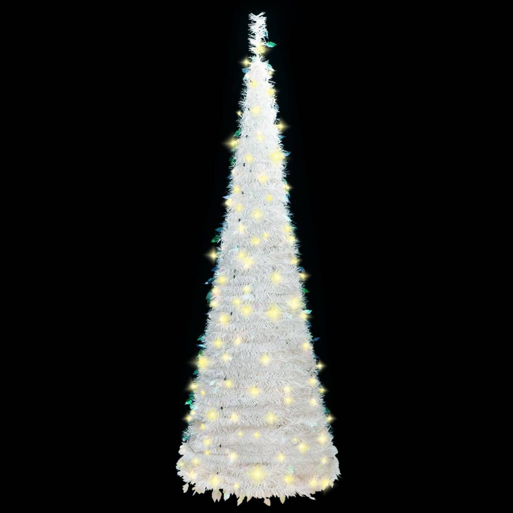 Vidaxl kunstkerstboom pop-up 50 led's 120 cm wit