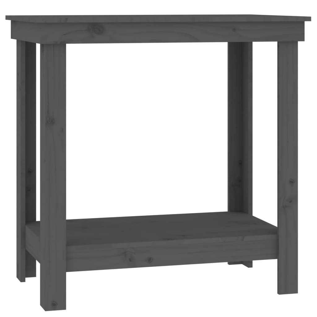 Vidaxl werkbank 80x50x80 cm massief groenenhout grijs