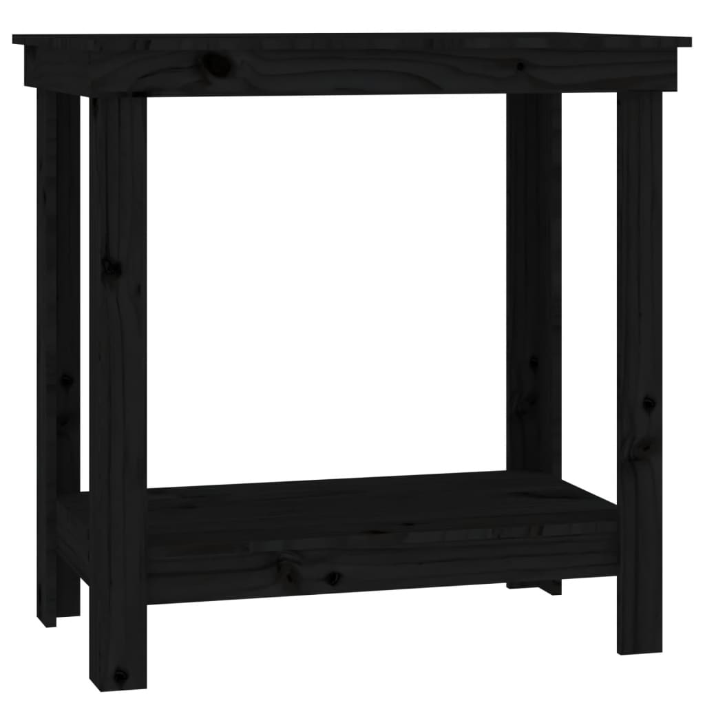 Vidaxl werkbank 80x50x80 cm massief groenenhout zwart