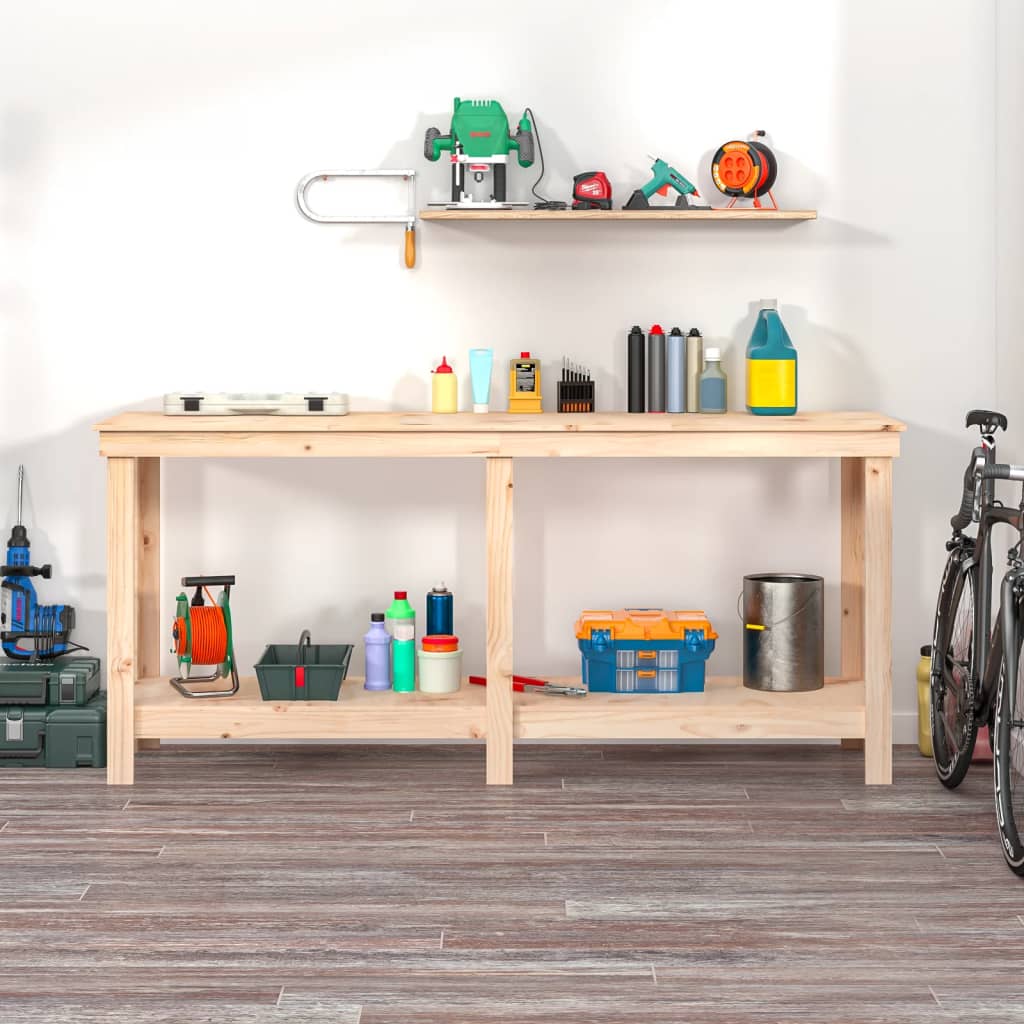 Vidaxl werkbank 180x50x80 cm massief groenhout