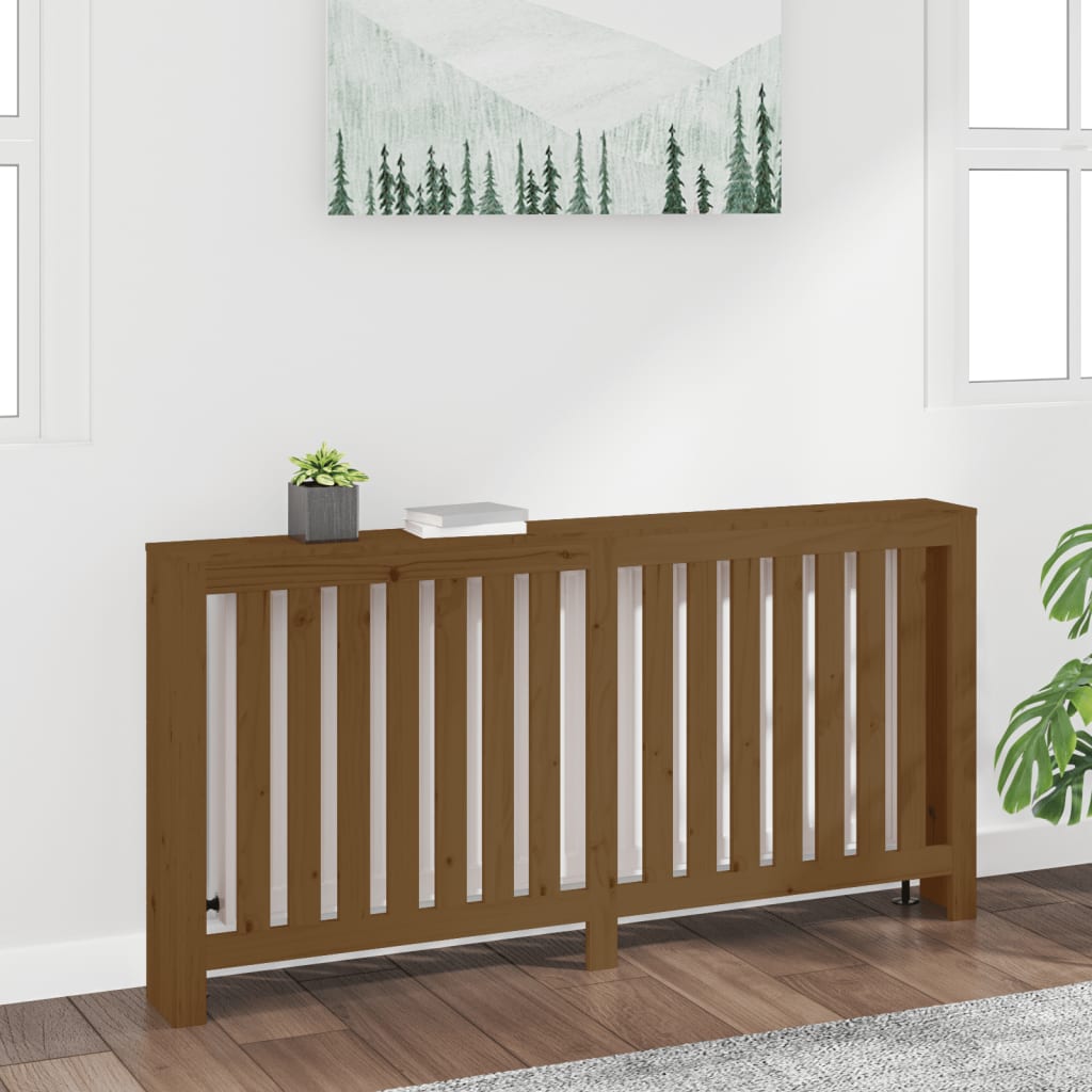 VidaXL Radiatorombouw 169x19x84 cm massief groenhout honingbruin