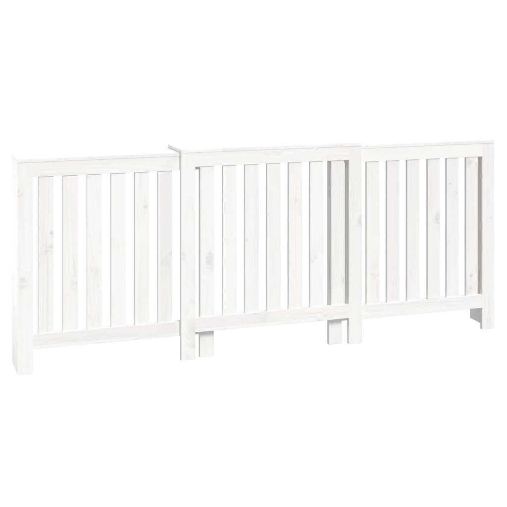 Vidaxl radiatorombouw 210x21x85 cm massief groenhout wit