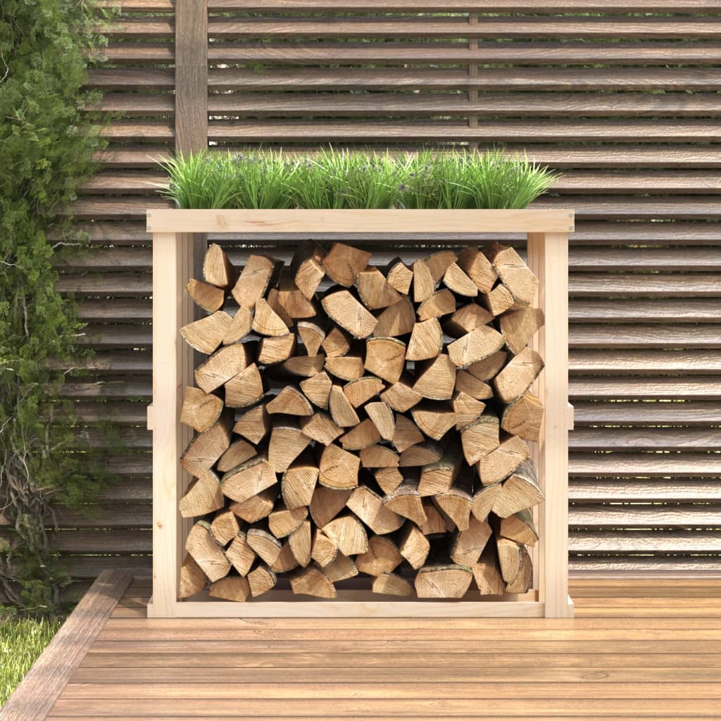 Vidaxl houtblokhouder 108x52x106 cm massief grenenhout