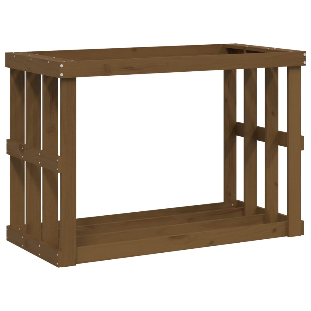 Vidaxl houtblokhouder 108x52x74 cm massief groenhout honingbruin