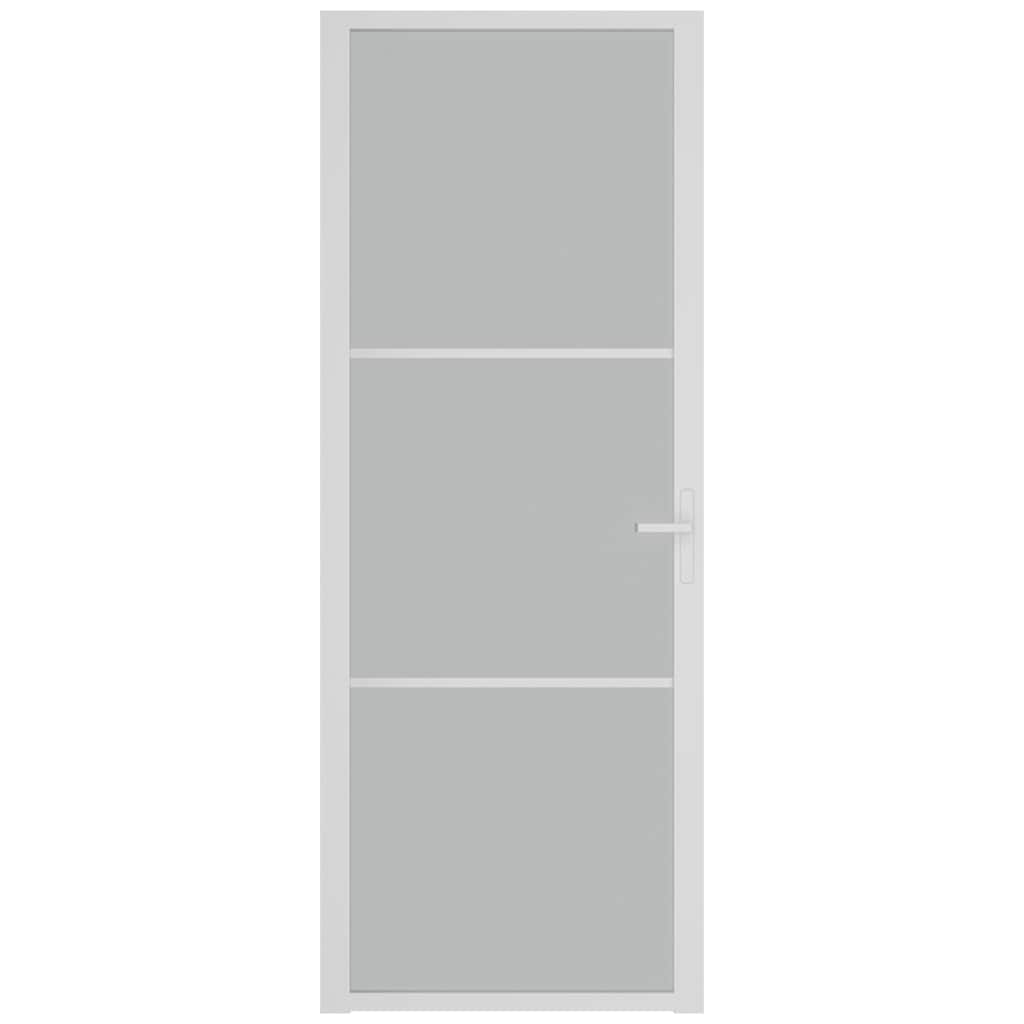 Vidaxl binnendeur 76x201,5 cm matglas en aluminium wit