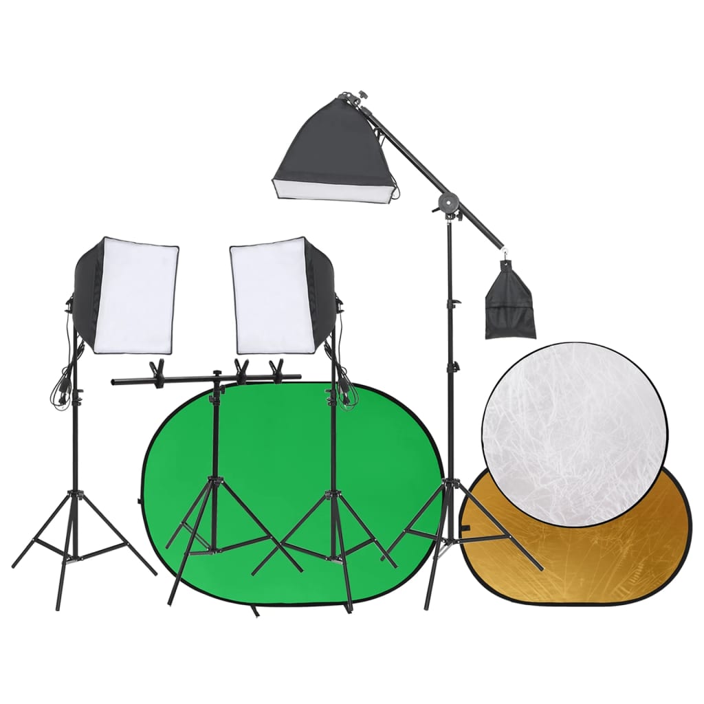Vidaxl fotostudioset met lichtset, achtergrondscherm en reflector