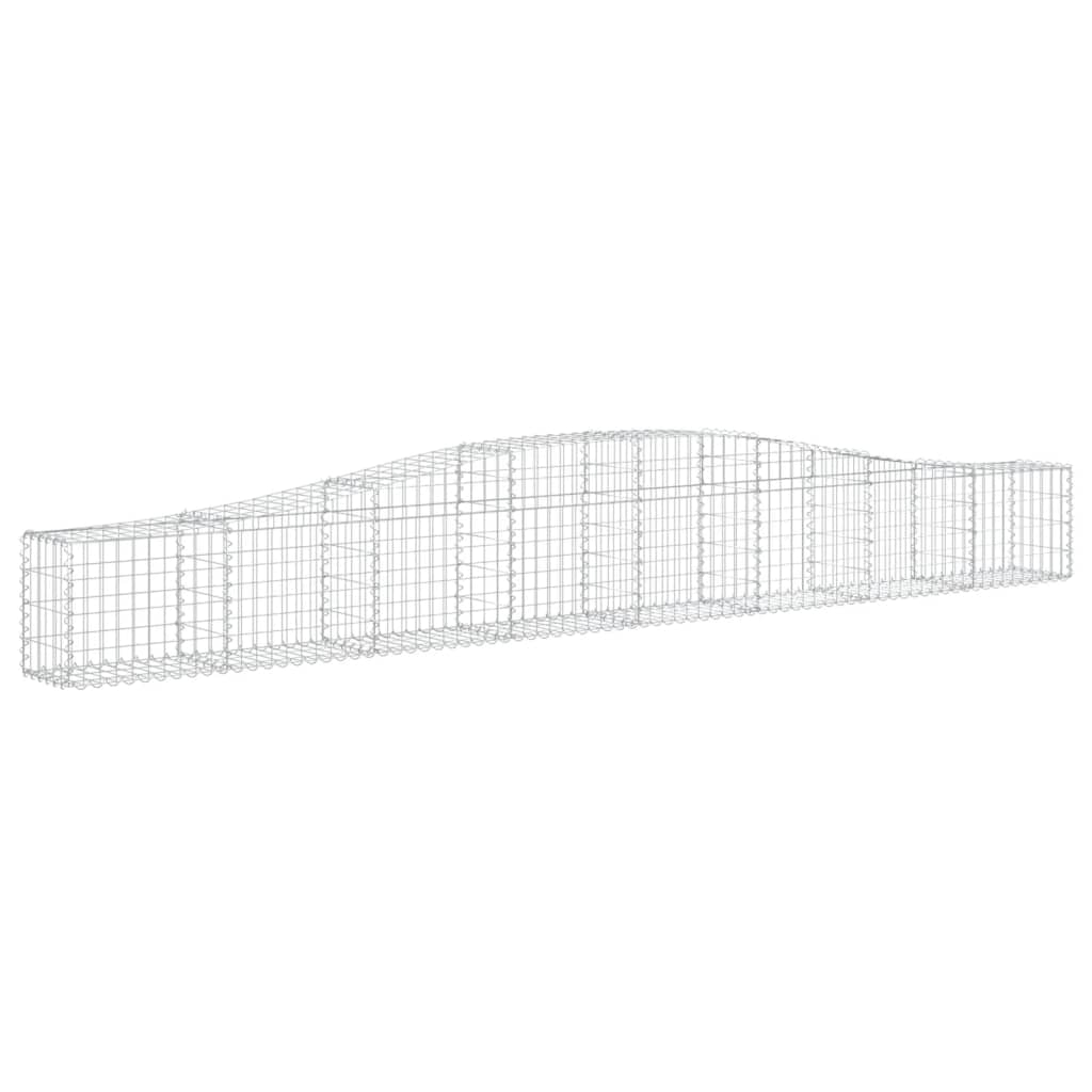 VidaXL Schanskorven 3 st gewelfd 400x30x40 60 cm ijzer