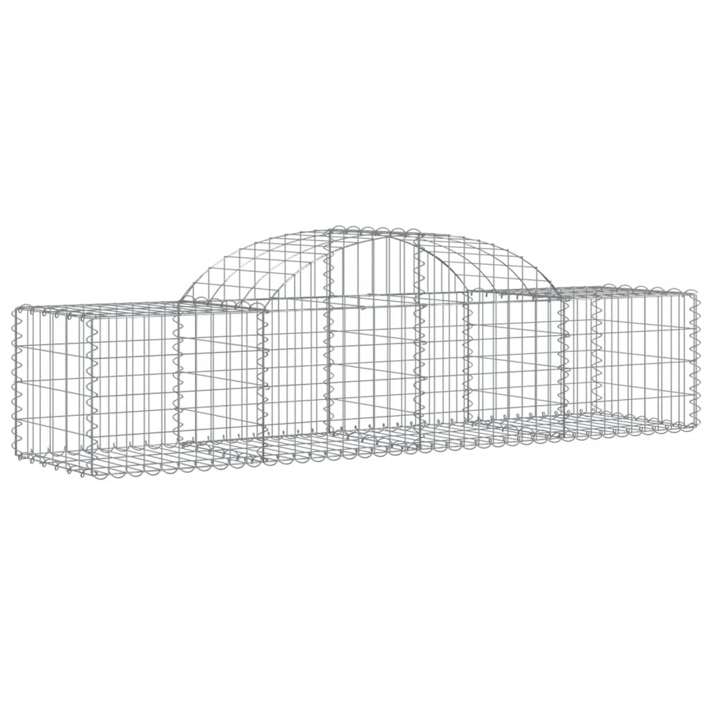 VidaXL Schanskorven 5 st gewelfd 200x50x40 60 cm gegalvaniseerd ijzer