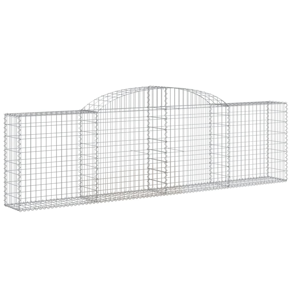 VidaXL Schanskorven 9 st gewelfd 300x30x80 100 cm gegalvaniseerd ijzer