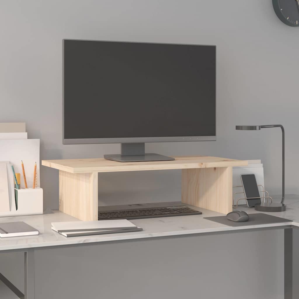 VidaXL Monitorstandaard 50x27x15 cm massief groenhout