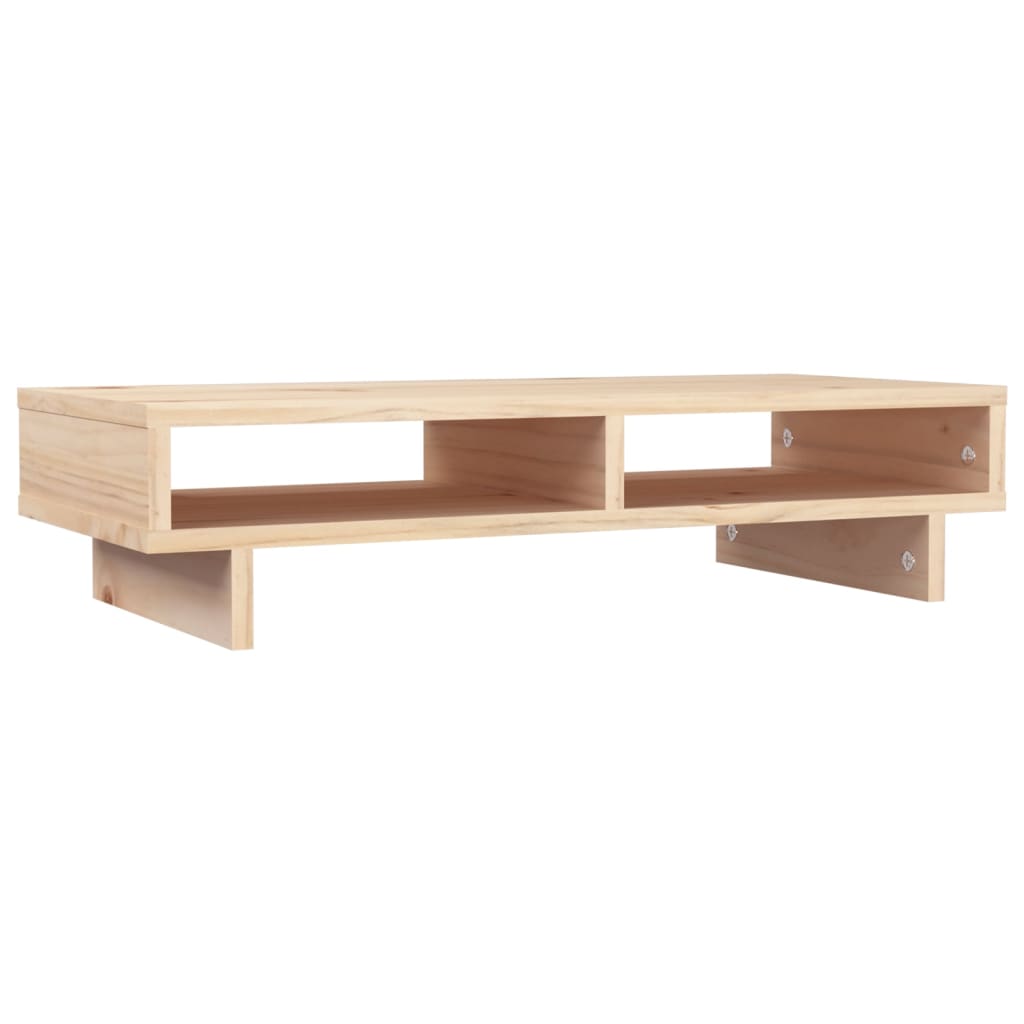 Vidaxl monitorstandaard 60x27x14 cm massief groenhout