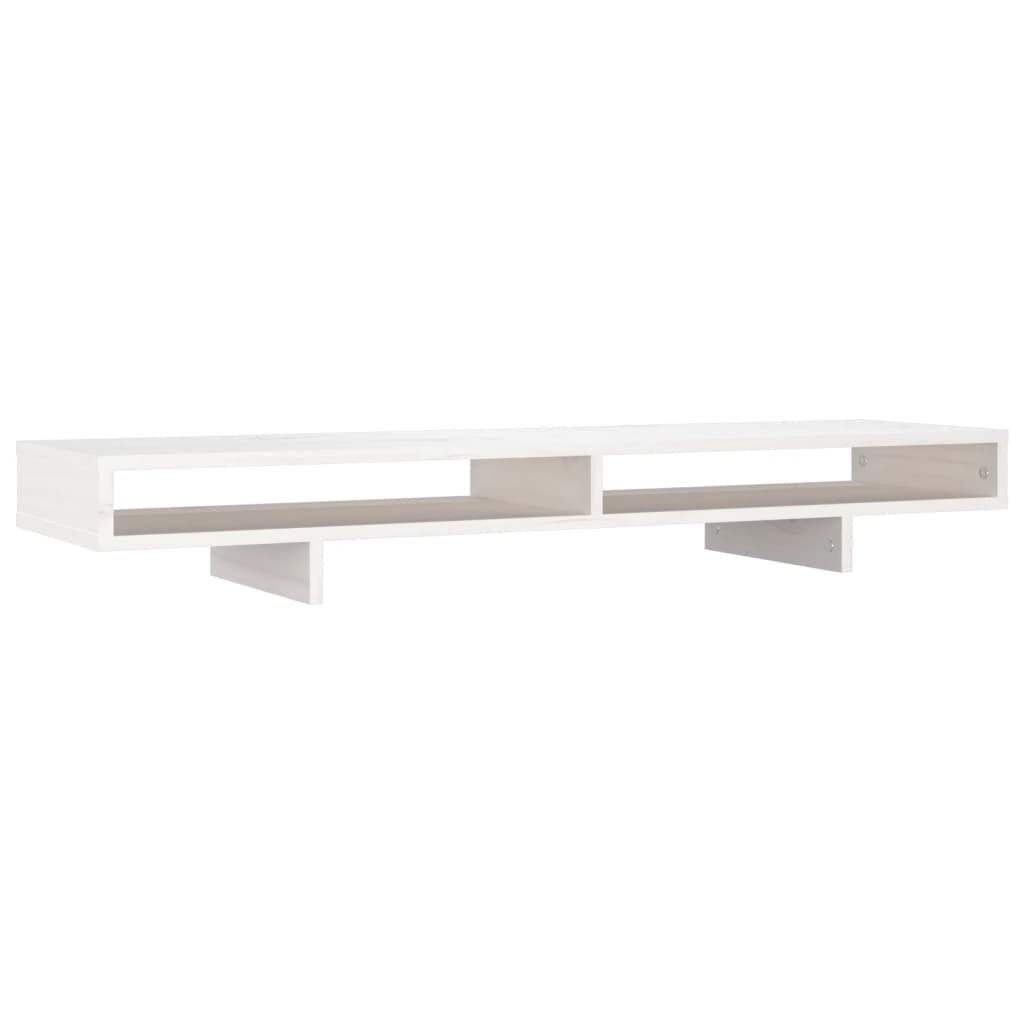Vidaxl monitorstandaard 100x27x14 cm massief groenenhout wit