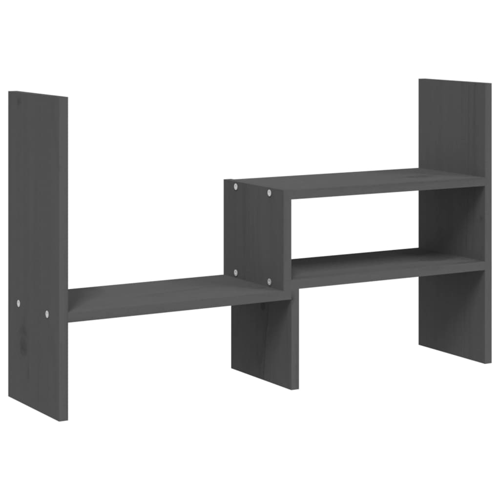 Vidaxl monitorstandaard (39-72)x17x43 cm massief groenenhout grijs