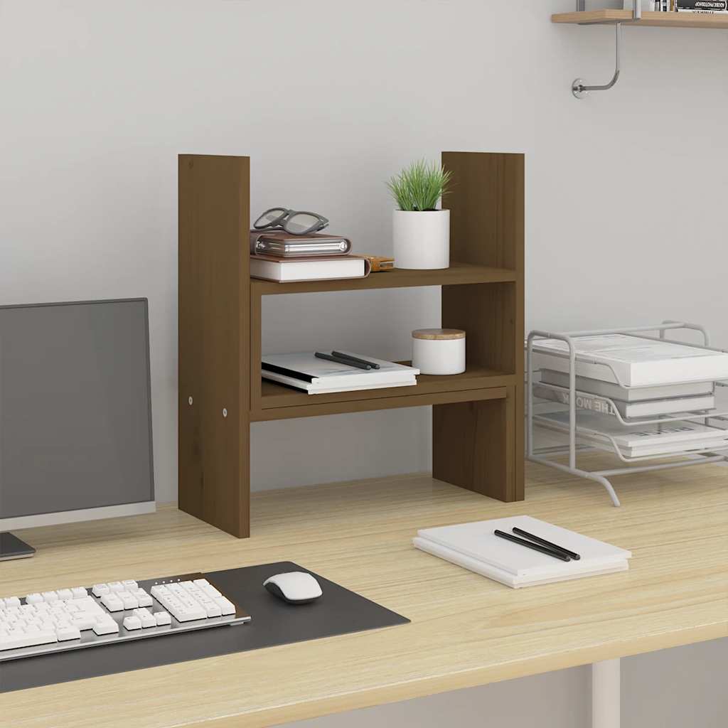 Vidaxl monitorstandaard (39-72)x17x43 cm groenenhout honingbruin