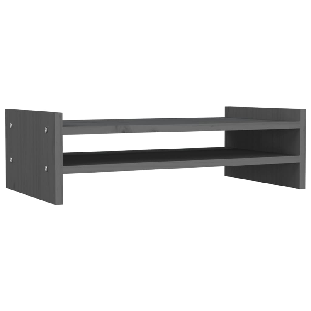 Vidaxl monitorstandaard 50x27x15 cm massief groenenhout grijs
