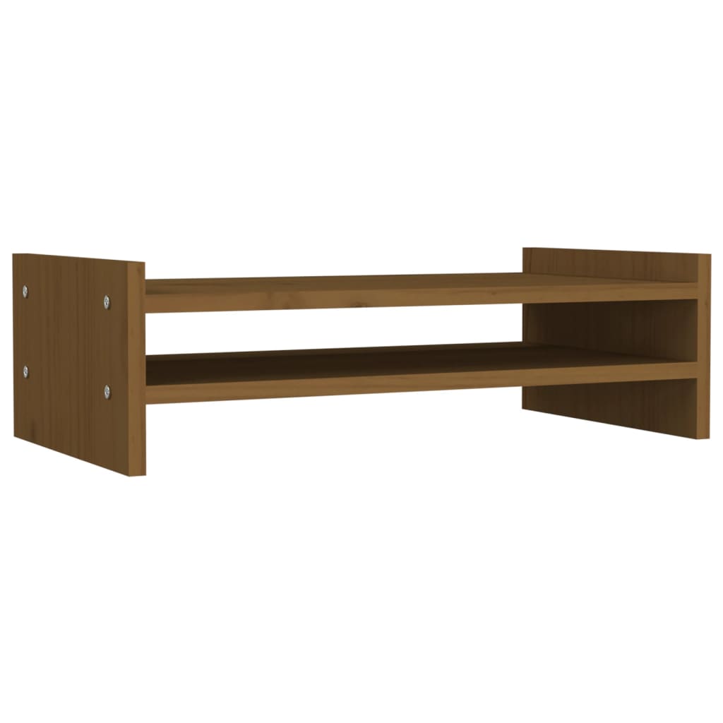Vidaxl monitorstandaard 50x27x15 cm massief groenhout honingbruin