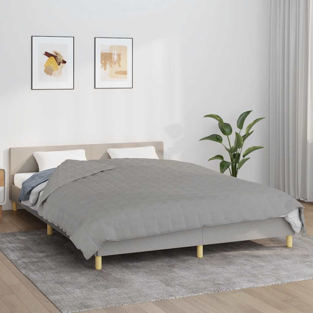 Vidaxl verzweringsdeken 200x200 cm 9 kg stof grijs