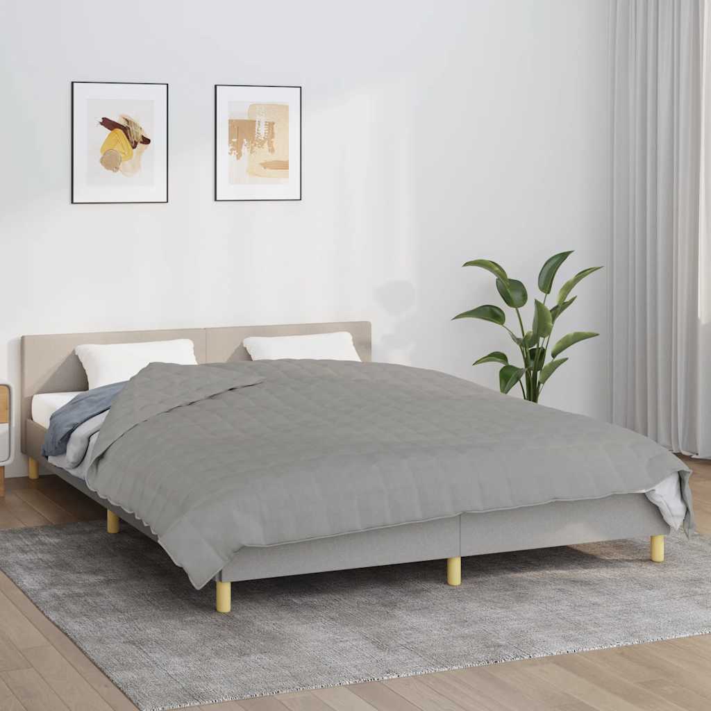 Vidaxl verzweringsdeken 200x225 cm 9 kg stof grijs