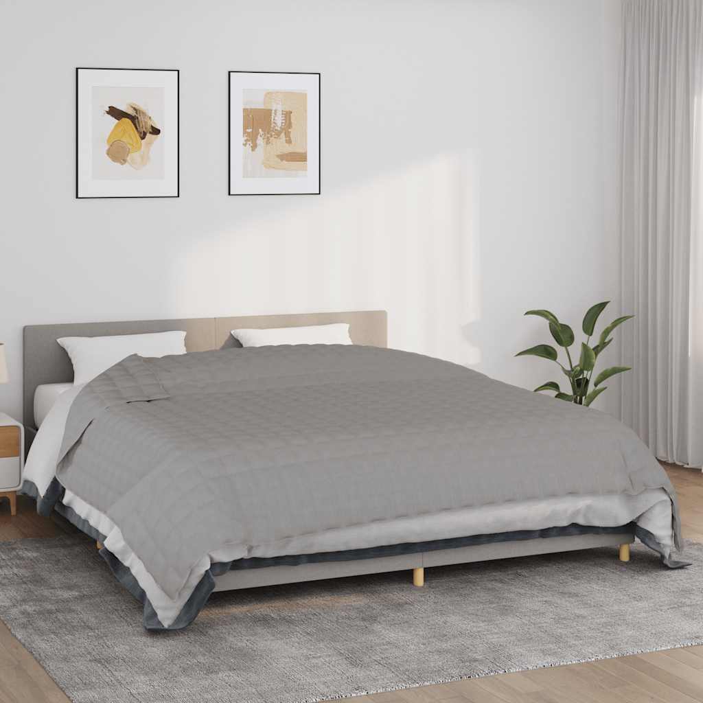 Vidaxl verzweringsdeken 220x260 cm 15 kg stof grijs