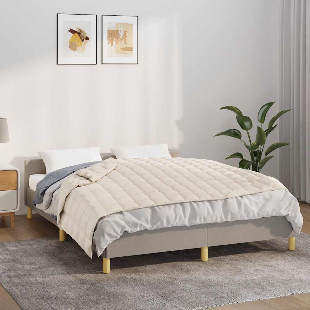 Vidaxl verzweringsdeken 120x180 cm 9 kg stof lichtcrèmekleurig