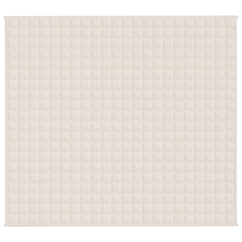 Vidaxl verzweringsdeken 200x225 cm 9 kg stof lichtcrèmekleurig