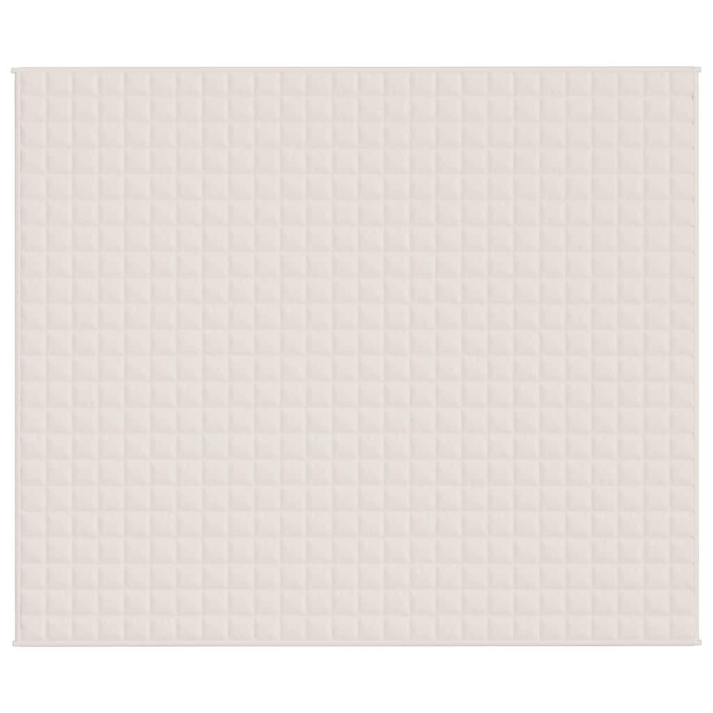 Vidaxl verzwaringsdeken 220x260 cm 15 kg stof lichtcrèmekleurig