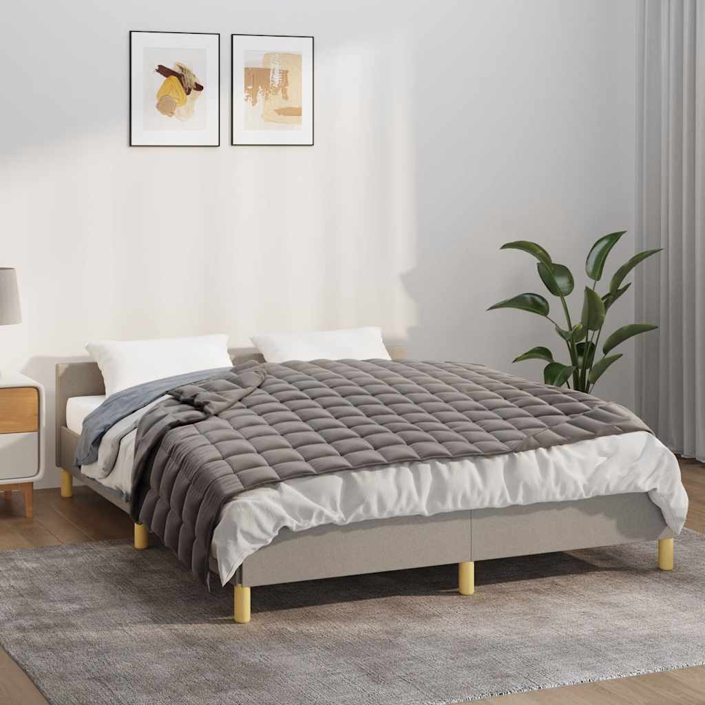 Vidaxl verzweringsdeken 150x200 cm 7 kg stof grijs