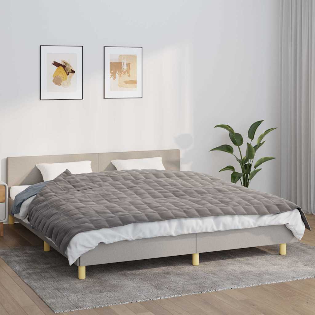 Vidaxl verzweringsdeken 155x220 cm 7 kg stof grijs
