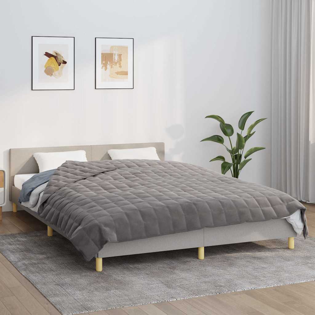 Vidaxl verzweringsdeken 220x235 cm 15 kg stof grijs