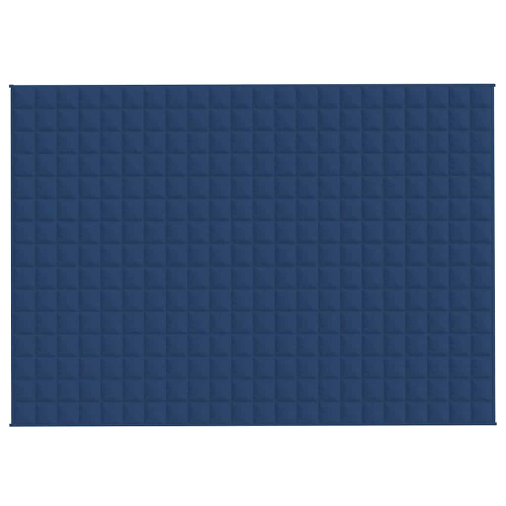 Vidaxl verzwaringsdeken 155x220 cm 7 kg stof blauw