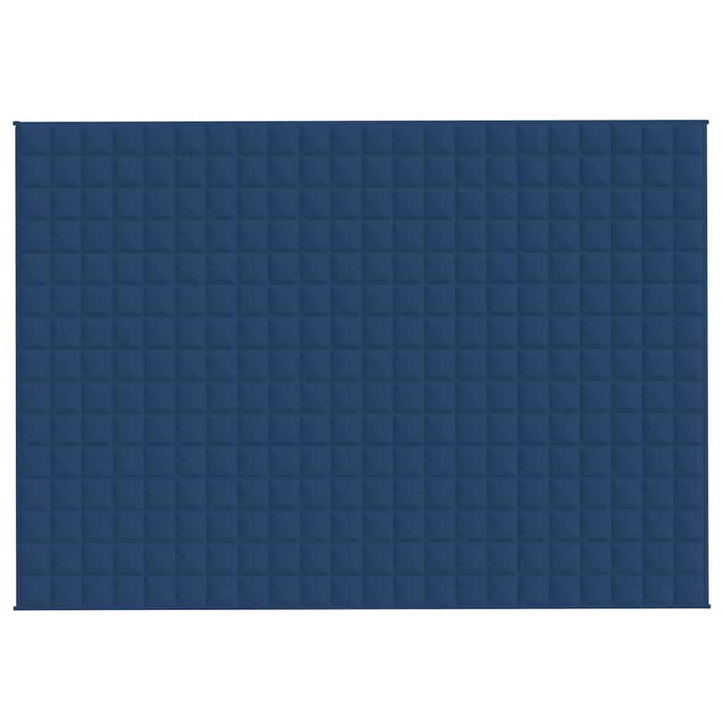 Vidaxl verzwaringsdeken 155x220 cm 11 kg stof blauw
