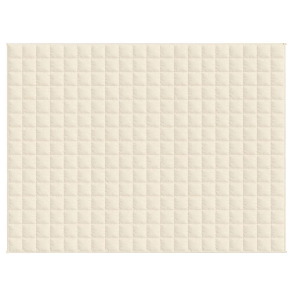 Vidaxl verzwaringsdeken 150x200 cm 7 kg stof lichtcrèmekleurig